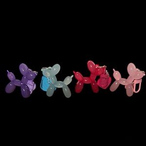 NWOT Purple,Light Blue, Punk or Light Pink Balloon Dog Purse charm/keychain